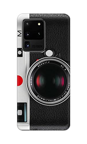 Image of Printed Hard Back Cover Case for Samsung Galaxy S20 Ultra 4G | Samsung S20 Ultra 5G Back Cover (Vintage Camera) -1302