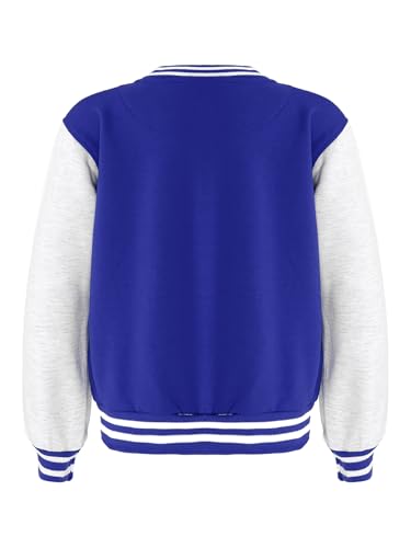 Kids Girls Boys Bomber Jacket Long Sleeves Baseball Jackets School Uniform Outwear Sweatshirt2