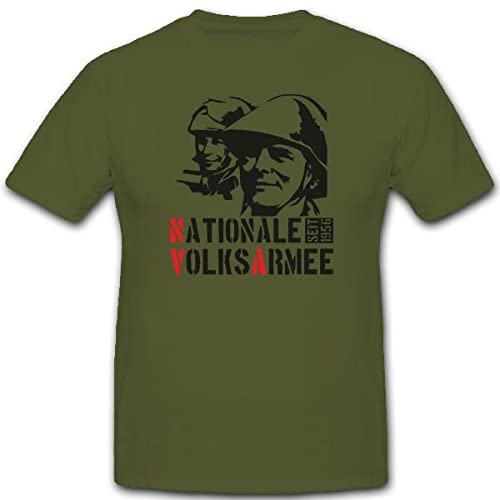 T-shirt militaire armée RDA NVA 1956 vert Small pour collectionneur