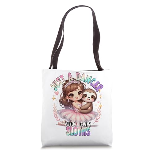 Tote Bag Ballet Niñas Just a Dancer Who Loves Sloths miniatura 1