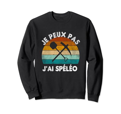 No Puedo Tengo Espeleo Cavidad Subterránea Espeleólogo Retro Sudadera