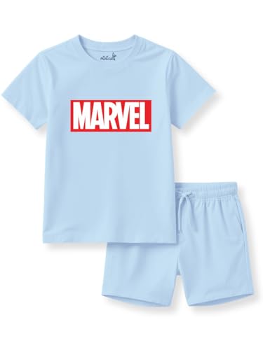 Image of minicult kids Kids Cotton Shorts and Matching Tshirt Coord clothing set with Cute Prints Clothing Set (200gsm Cotton Fabric)(pack of 2)