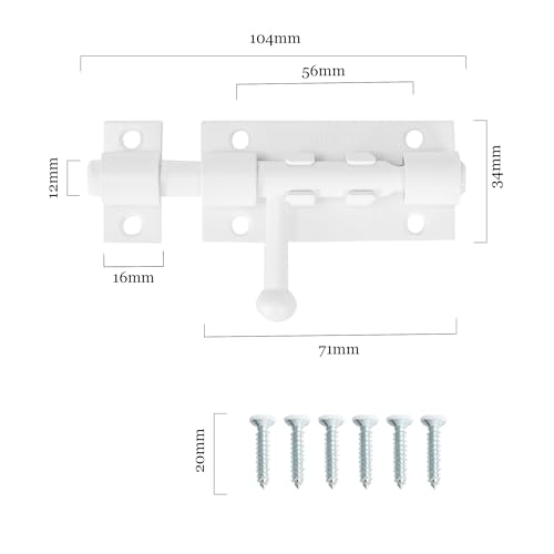 Image of 4 Inch Slide Barrel Bolt Latch Door Slide Lock Heavy Duty Gate Latches