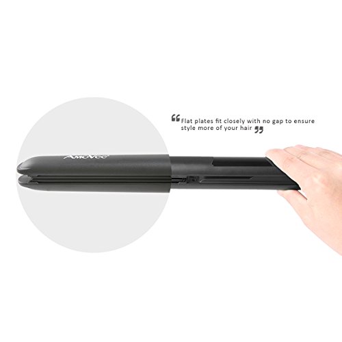 Plancha para el cabello AmoVee® Pro LED Digital con placas de cerámica y turmalina, voltaje dual 110V-220V, control de temperatura digital miniatura 6