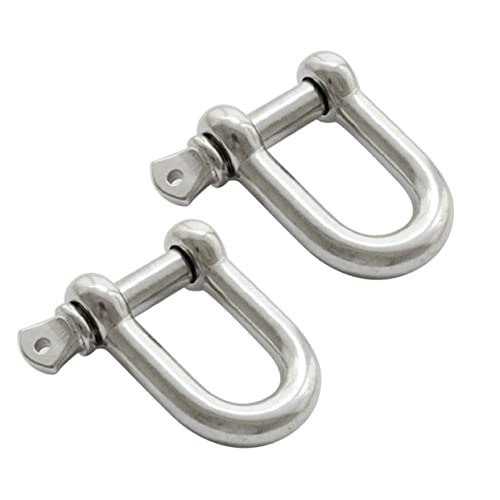 MUSISALY Boat Anchor Shackle Swivel 2pcs 304ss d Ring Shackles M8 Heavy Duty d Shackles