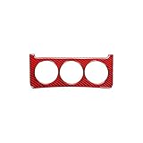 MENGKE Compatible With Nissan 350z zum Verkauf Teile Car Center AC. Taste dekorativer Panel-Rahmen(Red)