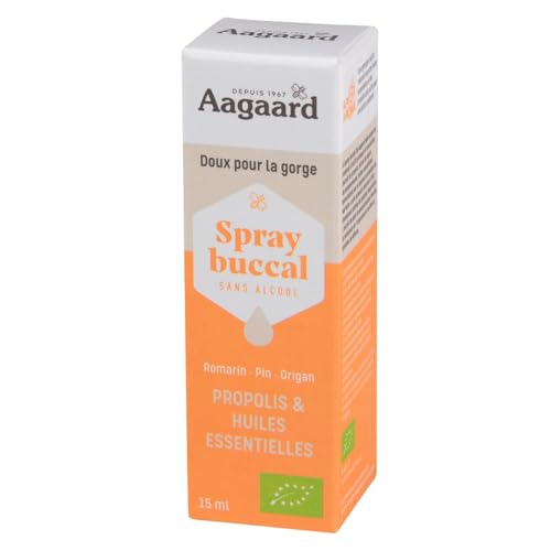 Aagaard - Propoline spray buccal - vaporisateur 15 ml - Hygiène de la gorge, soulage les gorges irri