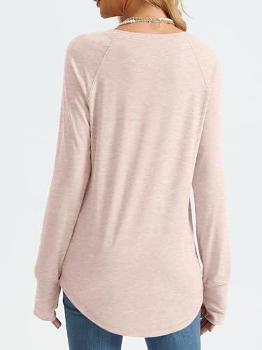 Image of AUTOMET Womens Long Sleeve Tunic Tops Crew Neck Casual Loose Fit Shirts