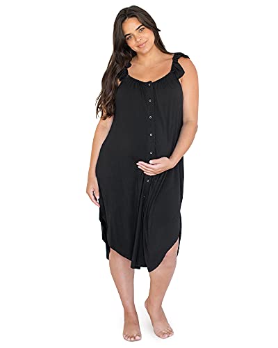 Image of Kindred Bravely Ruffle Strap Labor and Delivery Gown | 3 In 1 Labor, Delivery, Nursing Gown for Hospital