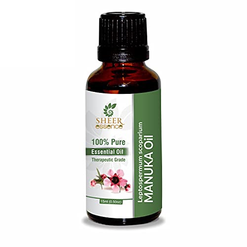 Sheer Essence Manuka Oil 15 ML (0.51 Fl.OZ) | 100% Pure Natural Undiluted Uncut Therapeutic Grade Leptospermum Scoparium Essential Oil