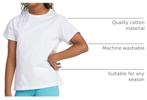 Image of LAPASA Boys & Girls Cotton T-Shirts 4 Pack Tagless Tees for 3T-13Y Kids K01