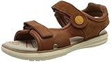 Material exterior: Cuero Geox J Sandal Maratea Boy, Sandalias para Niño, Multicolor (Brown/Dk Yellow), 36 EU