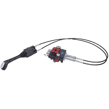 Solarhome Hydraulic Control Valve Kit,Cable Remote Control Valve Kit with 2 Spool Valve 80lpm/ 21gpm and 2 Cables Remote Joystick