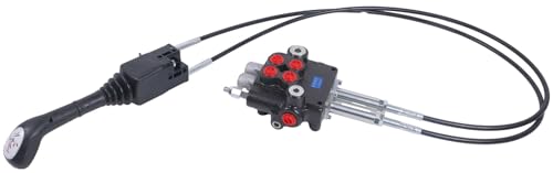 Solarhome Hydraulic Control Valve Kit,Cable Remote Control Valve Kit with 2 Spool Valve 80lpm/ 21gpm and 2 Cables Remote Joystick by Solarhome - Used condition - US$199.75