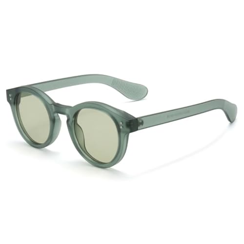 Lunettes de soleil rondes anti-éblouissement UV400 monture sable et verres bonbon punk
