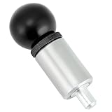 QWORK 3/8' Diameter Plunger POP Pull Pin, Spring-Loaded Weld-On Steel, Brushed Steel Plunger, with Zinc Plated Knurled Round Nut