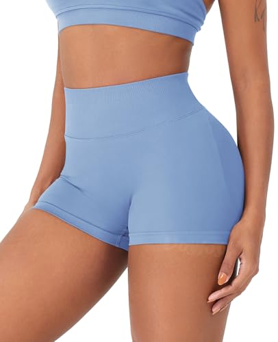Image of VOYJOY Women Workout Impact Shorts 2.5 inch / 3.6 inch / 4.5 inch / 6 inch Scrunch Butt Booty | Tummy Control, High Waisted, Bike Short, Gentle Compression, for Women