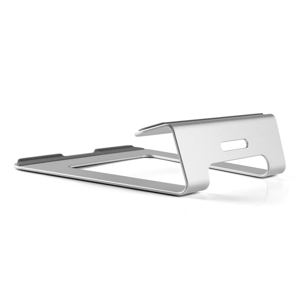 Support d'ordinateur portable en aluminium silver pour bureau