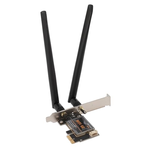 PCIe WiFi Card, tarjeta inalámbrica WiFi 6E 6000Mbps con Bluetooth 5.2, antenas dobles de PCB 8dB, amplio alcance para juegos y streaming en Windows 10, 11 y OpenWrt (sin base de antena) miniatura 1