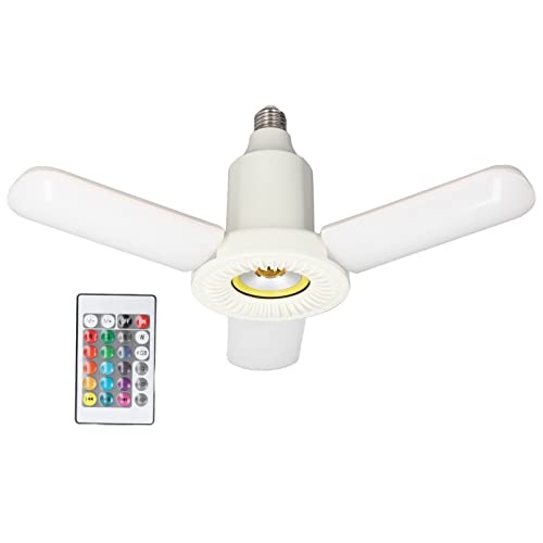 Lámpara de garaje LED con paneles plegables, ahorro de energía y ambiente RGB