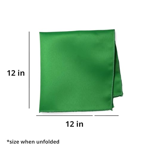 Image of tiemart Solid Color Pocket Squares for Men | For Suits, Perfect for Wedding Parties, 12 x 12 inch / 30 x 30 cm
