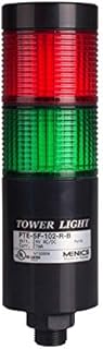 PTE-TCF-202-RG-B, LED Stack Tower Light, 56mm red/Green Color 2 Stack Modular, Steady/Flash, Direct mounting Black Body, Terminal Connector 24V AC/DC
