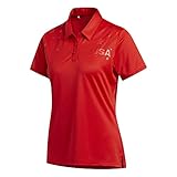 adidas Golf- Ladies Star Polo Red Large
