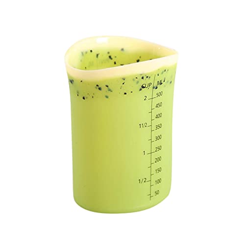 Charles Viancin - Kiwi Flexible Silicone Measuring Cup - BPA-Free, Plastic Free, Food-Grade Silicone - Microwave and Dishwasher Safe - 500ml / 16oz / 2 Cups