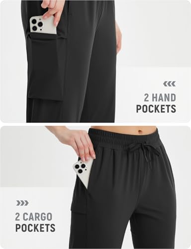 baleaf Women's Cargo Joggers Hiking Pants with Pockets Lightweight Jogger Quick Dry Sweatpants3