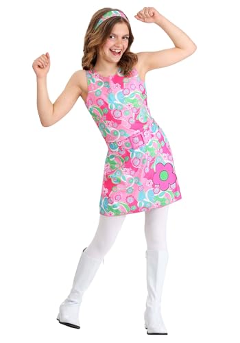 Vestido disfraz retro 60s para niña con accesorios miniatura 3