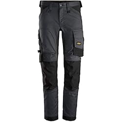 Snickers Pantalones Snickers Workwear Pantalones Elásticos Allroundwork Gris Acero-Negro Talla 50 Unisex