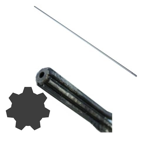 Pieza de repuesto original Fabricante: Eje/Varilla de transmisión 7 dientes de cada lado, longitud 76 cm para desbrozadora o multifuncional, Importante: Ver Dimensiones en Fotos