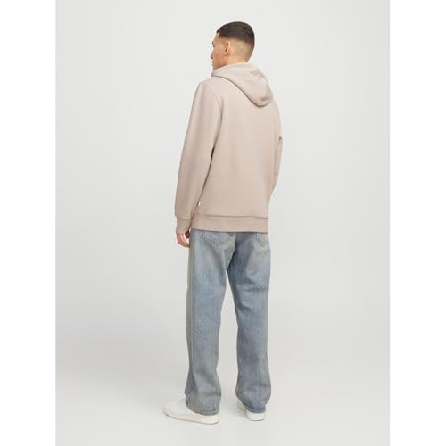 JACK & JONES Sweat à Capuche pour Homme, Crème, Bleu, Blanc, S