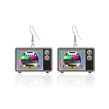 TIANBANGSHI Creative Acrylic Vintage Television Drop Dangle Earrings Statement Unique TV Dangle Earrings Novelty Jewelry for Women Birthday Gifts (TV)