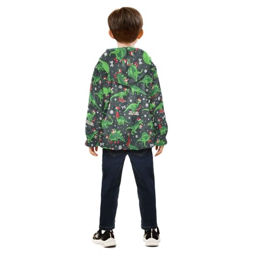 Boys' Fleece Hoody Jacket Zip Up Coat Warm Fall Winter Plush Jacket Christmas Dinosaurs Long Sleeve Outerwear4