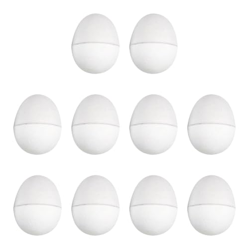 JIHUOO 10 Stück große leere Ostereier befüllbar Pappmaché Ostereier bemalbar Basteln Ostereier Ostereier Ostereier Osterthema Partygeschenke