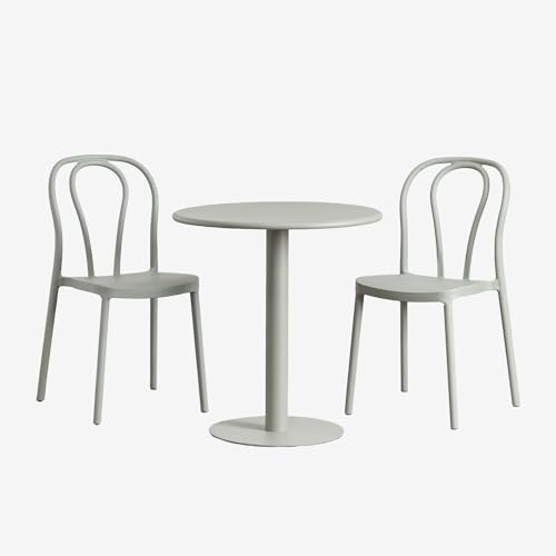 SKLUM Set aus rundem Tisch (Ø70 cm) und 2 Gartenstühlen Mizzi -