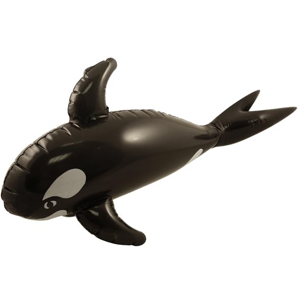 Inflatable Whale Toy (85cm) – Blow-Up Party Prop for Kids, Paddling Pools, Beach Fun, Under the Sea Birthday Decorations, Photo Booth Accessory & Summer Outdoor Play