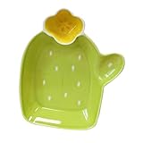 VALICLUD Kreative Dumpling Platte mit Soßenteil Vielseitige Cactus Form Servierplatte für Sushi Snacks Buffet Party und Restaurant Spülmaschinenfest Dekoratives Wiederverwendbar