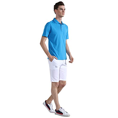 image for EAGEGOF Slim Fit Men's Tech Golf Shirt Short Sleeve Performance Tshirt