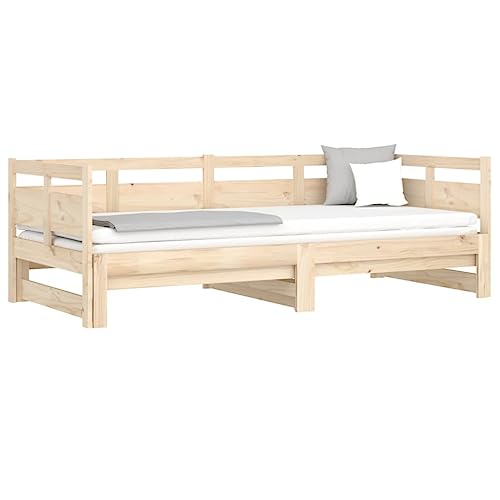 vidaXL Lit Coulissant sans Matelas Bois de pin Massif 2X(90x200) cm