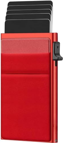 VOGARD Men and Women pop up Slim Card Wallet RFID Blocking with Money Pocket | Minimalist Credit Card Holder (Rose RED (B0D7WBJ8QJ) Amazon Price History, Amazon Price Tracker