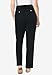 Woman Within Plus Size Adjustable Waist Straight-Leg Chino - 18 W, Black