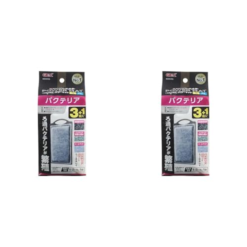 ジェックス GEX AQUA FILTER バクテリアパワーマットSM 3+1個入N 交換ろ過材 簡単ラクラクパワーフィルター サイレントフローパワー (× 2)