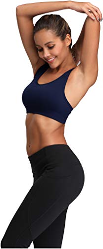 Image of Oalka Women's Racerback Sports Support Workout Running Bras | Oalka Women's Racerback Sports Support Workout Running Bras