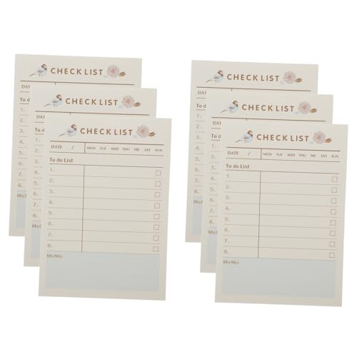 Abaodam セルフ粘着メモパッド冊 小型書き込みノート 持ち運び可能な リスト付き 仕事や学習のスケジュール管理用付箋計画