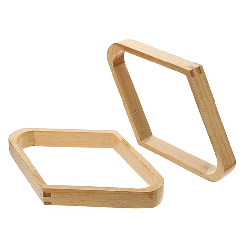 Hemoton 2pcs Billiard Ball Rack Pool Rack for Standard Balls Durable Hardwood Design for Rooms Billiards Clubs and Community Centers