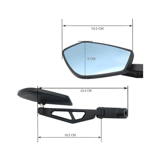 Espejo retrovisor para BMW R1200GS y 1250GS ADV con reflector gran angular plegable 5