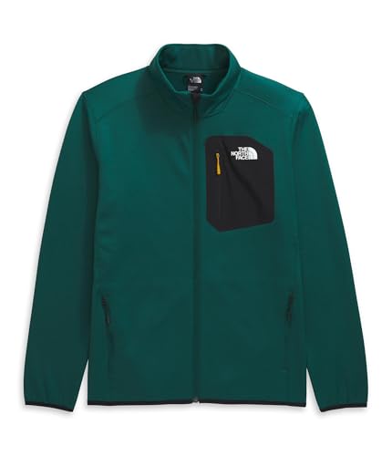 Image of THE NORTH FACE Men's Crest Full Zip Jacket | Water Repellent Fleece Coat, Double Layer Stand Collar & Zip Hand Pockets