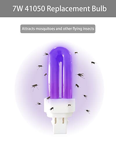 Dichroma 41050 7W Replacement Bulbs Compatible with Dynatrap DT1260 DT1050 DT1100 DT1210 DT1250 1/2 Acre Insect and Mosquito Trap Light, 4 Pack